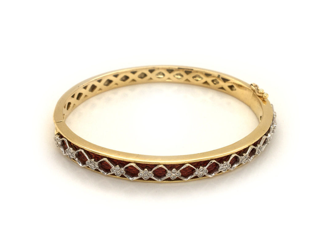 Touchstone Set Di 2 Bracciali Bangle – Collezione Smalti Speciali, Colore Arancione, Diametro 6,67 Cm, Fatti A Mano